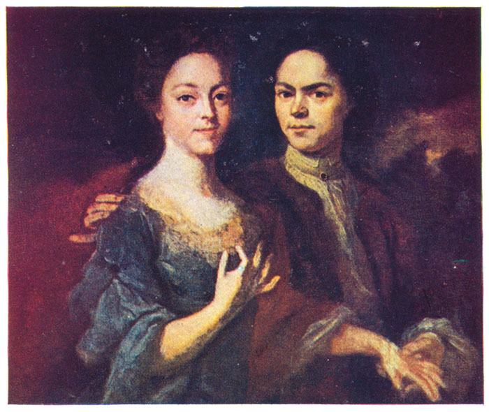 Андрей Матвеев - Автопортрет с женой. 1729 г.
