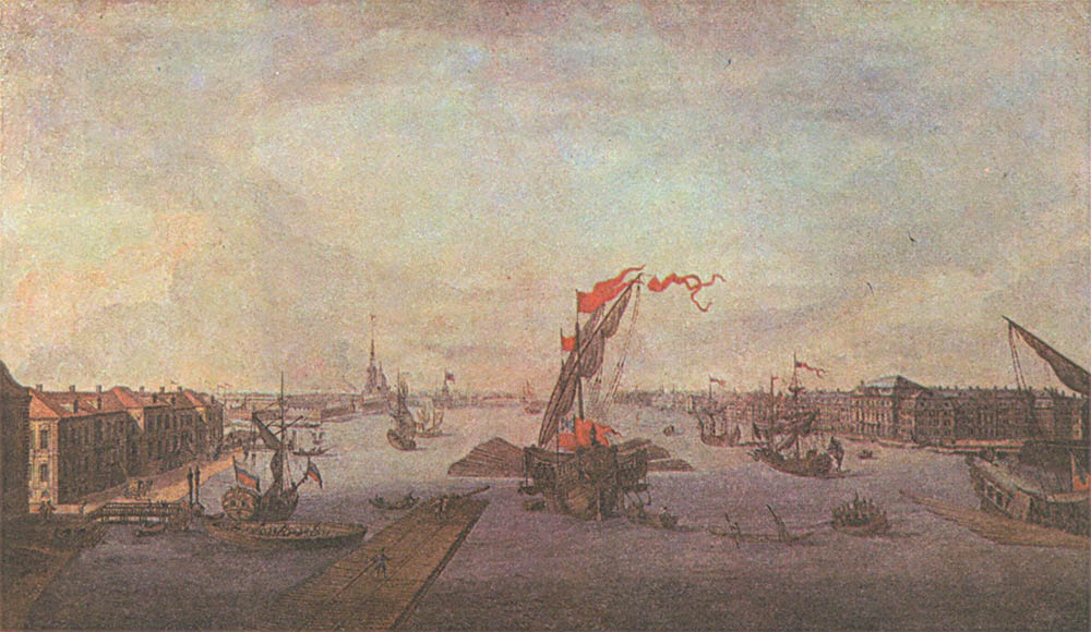 Вид Петербурга вверх по Неве (1753 г., Государственный Эрмитаж)