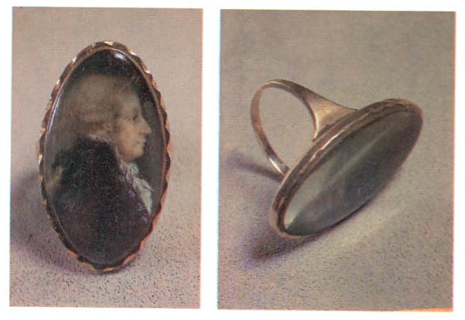 Портретная миниатюра. Кольцо с мужским портретом