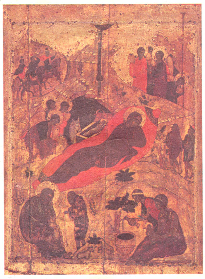 Андрей Рублев - Рождество Христово (1405 г.)